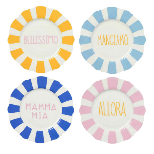 In The Roundhouse - "Mamma Mia Wave" Dinner Plate Set