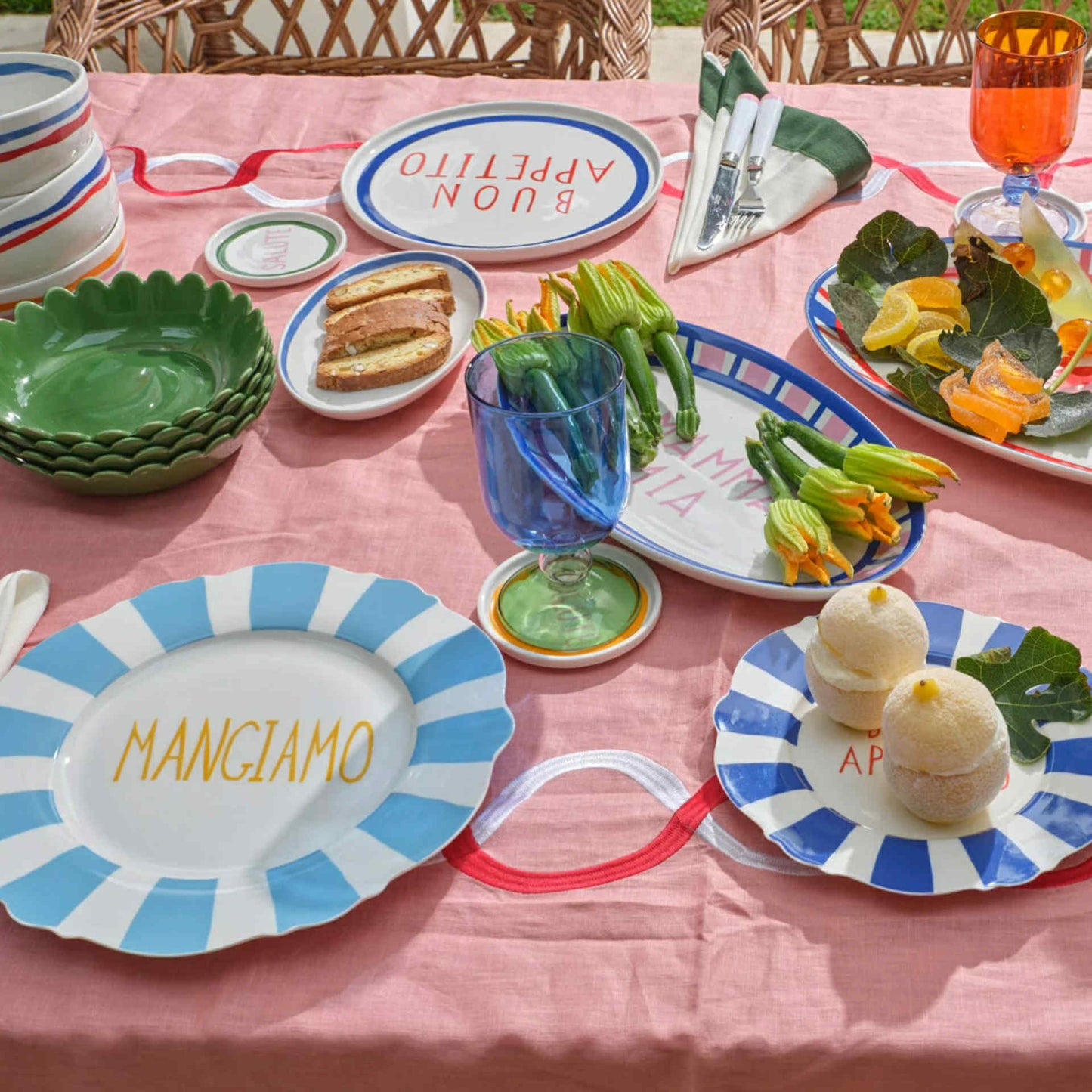 In The Roundhouse - "Mamma Mia Wave" Dinner Plate Set