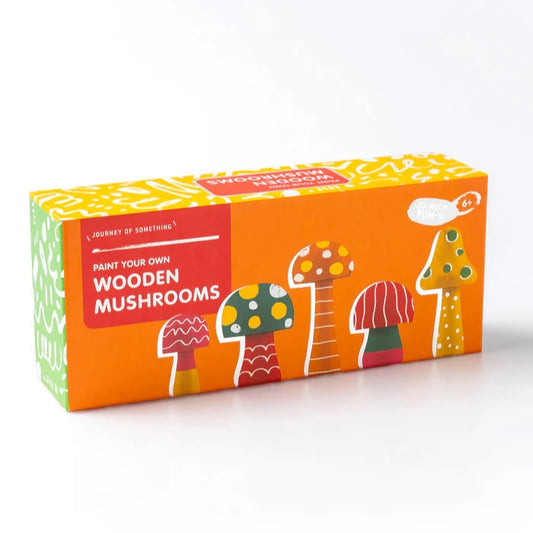 JOURNEY OF SOMETHING- Paint Your Own Wooden Mushrooms Kit