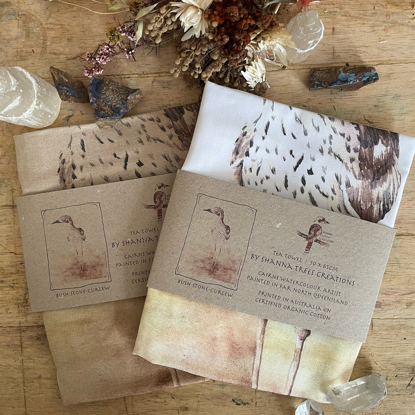 Shanna Trees Creations- "Curlew" Cotton Tea Towel