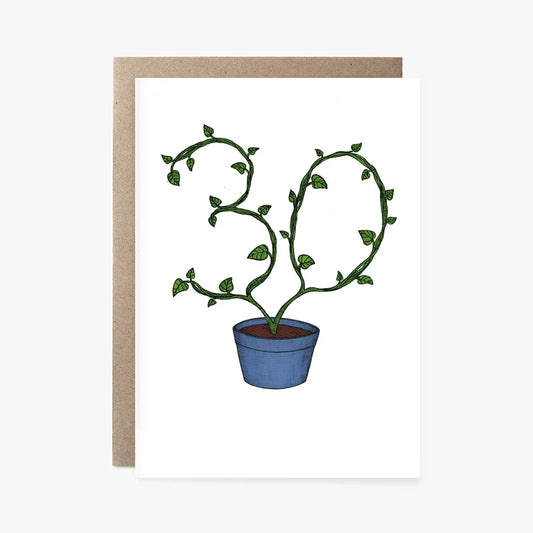 The Nonsense Maker- Thirtieth Birthday Plant - 30th Birthday Card