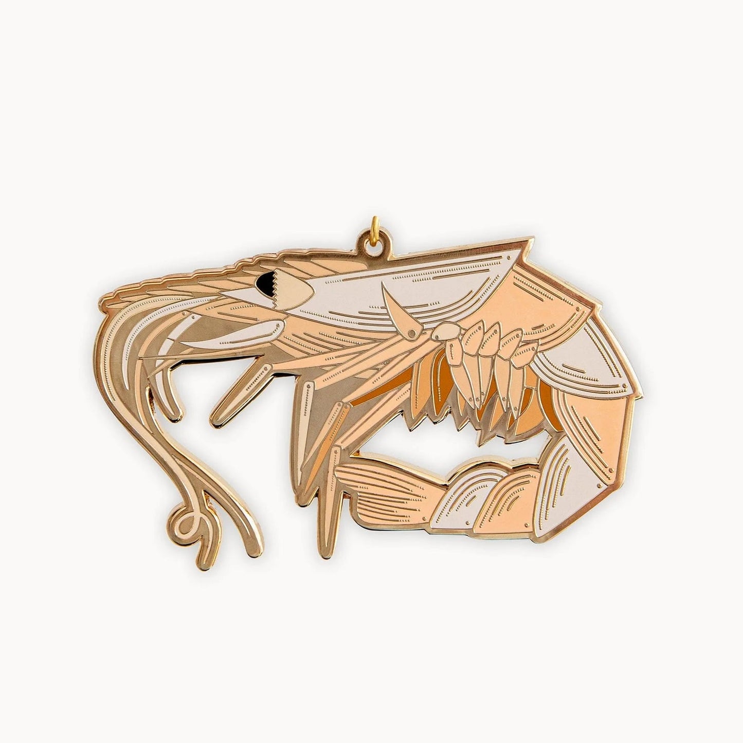 BESPOKE LETTERPRESS - Prawn- Fine Enamel Christmas Ornament