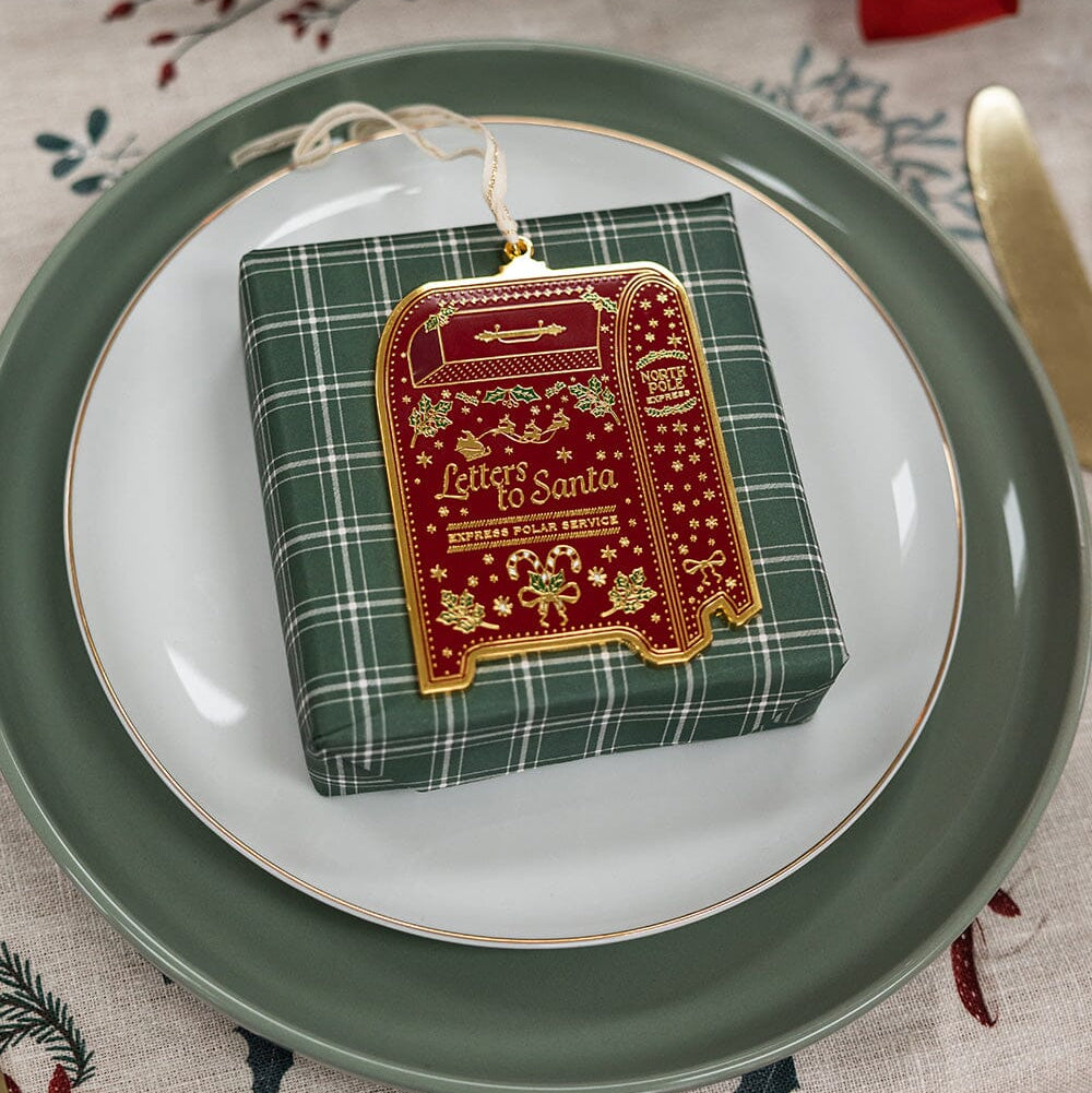 BESPOKE LETTERPRESS - Santa's Mailbox Enamel Ornament