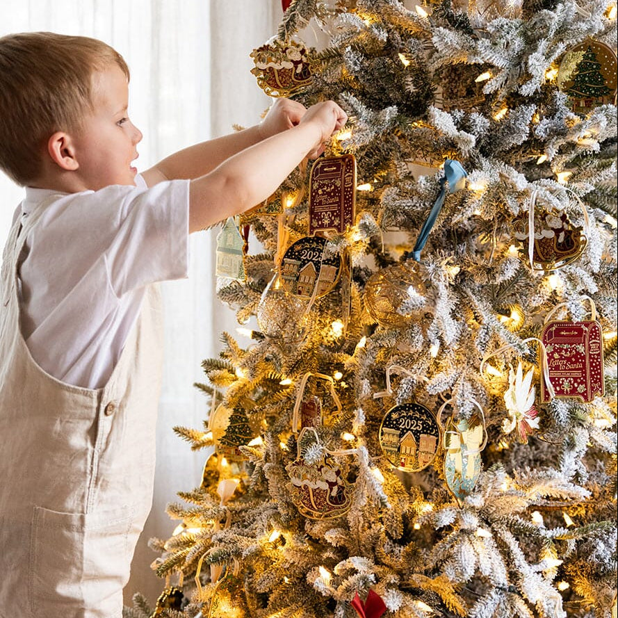 BESPOKE LETTERPRESS - Santa's Mailbox Enamel Ornament