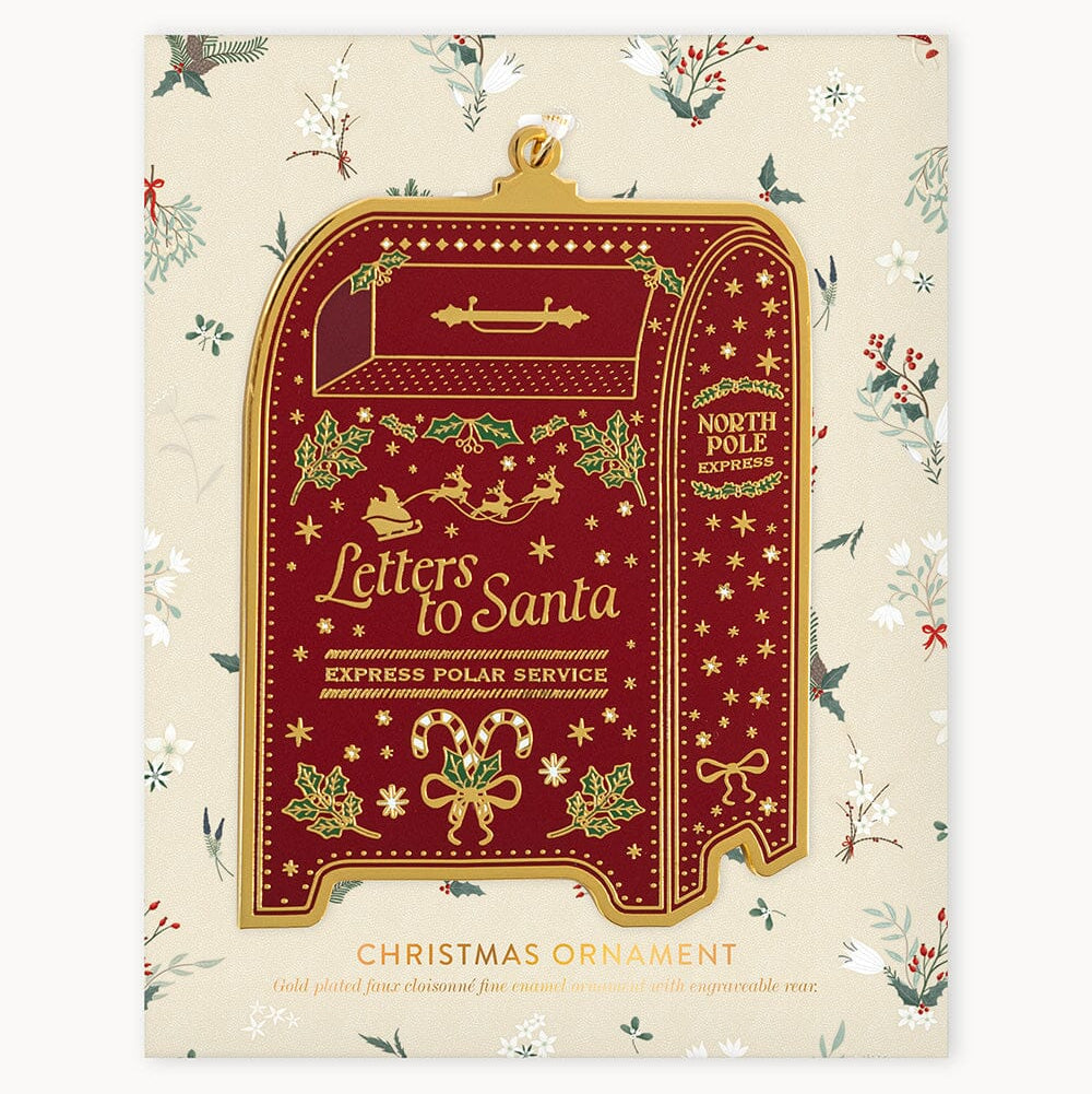 BESPOKE LETTERPRESS - Santa's Mailbox Enamel Ornament