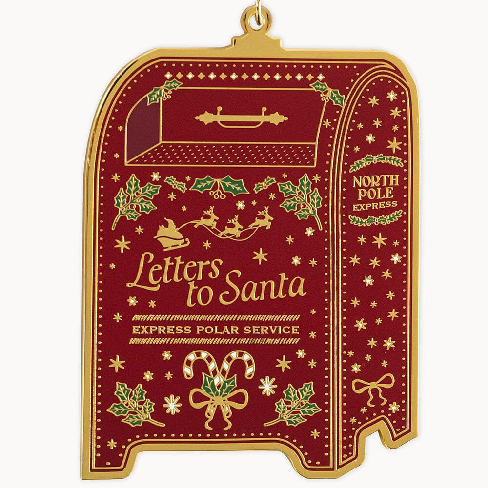 BESPOKE LETTERPRESS - Santa's Mailbox Enamel Ornament