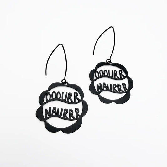 DENZ & CO - "Ooourr Naurrr" earrings in Black
