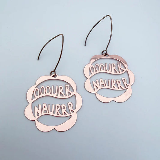 DENZ & CO - "Ooourr Naurrr" earrings in Rose Gold