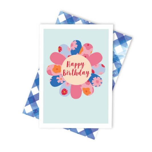 CANDLE BARK CREATIONS - Patterned Birthday Flower Card