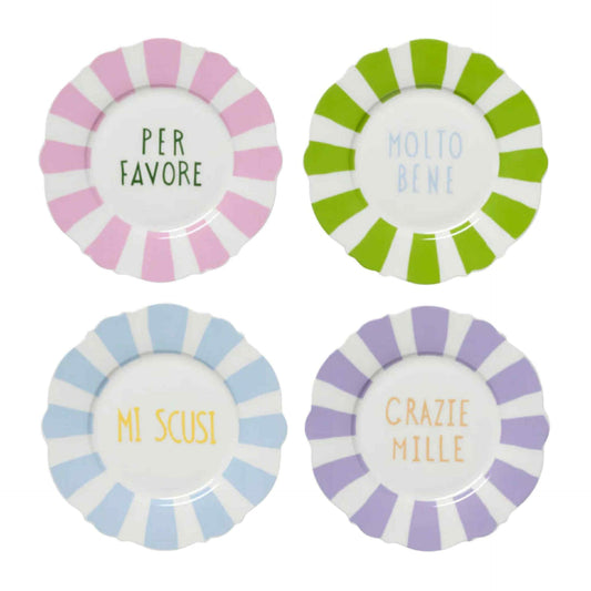 In The Roundhouse - " Pastel Italian" Side Plate Set