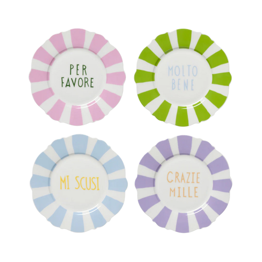 In The Roundhouse - " Pastel Italian" Side Plate Set