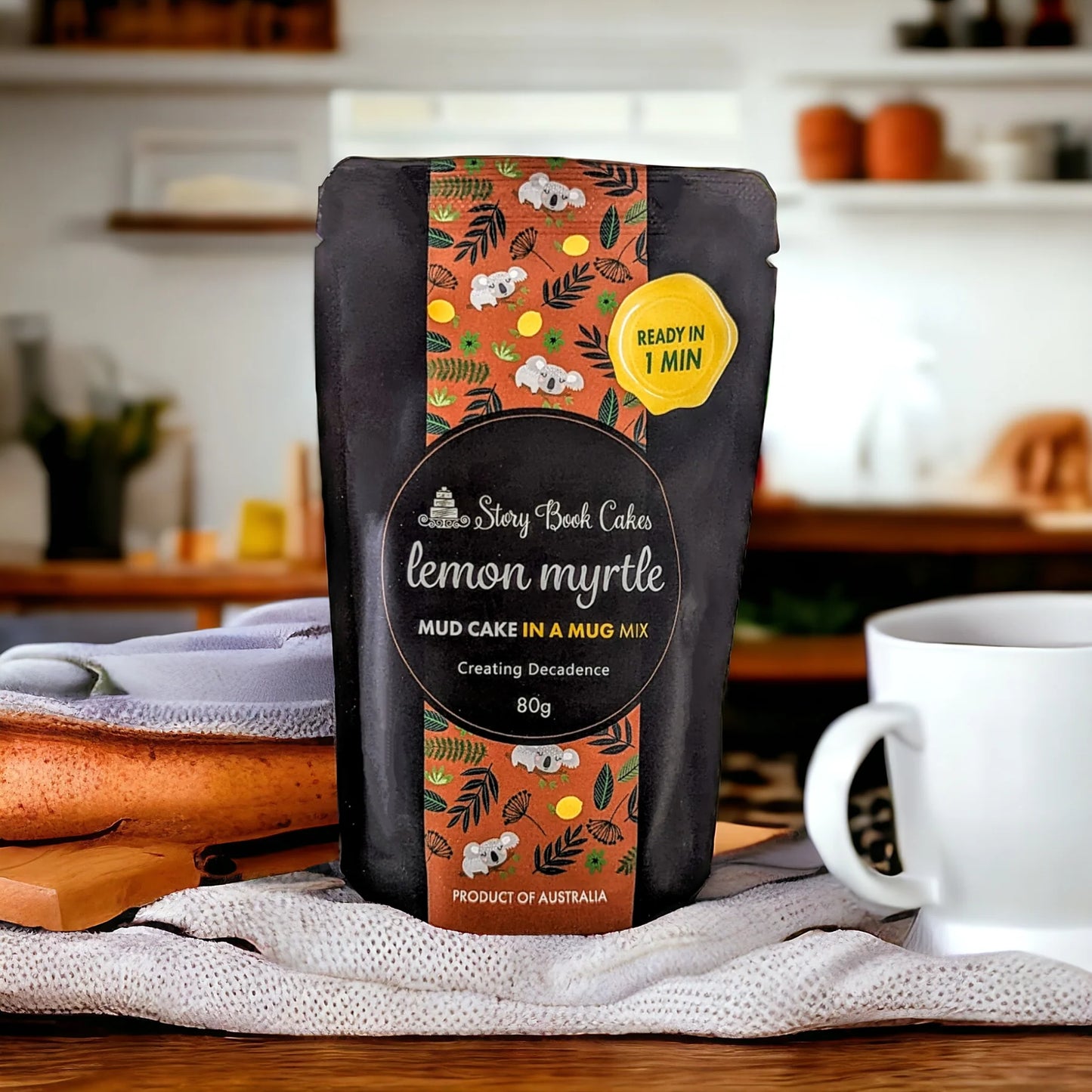 STORYBOOK CAKES - Lemon Myrtle Mud Cake in a Mug