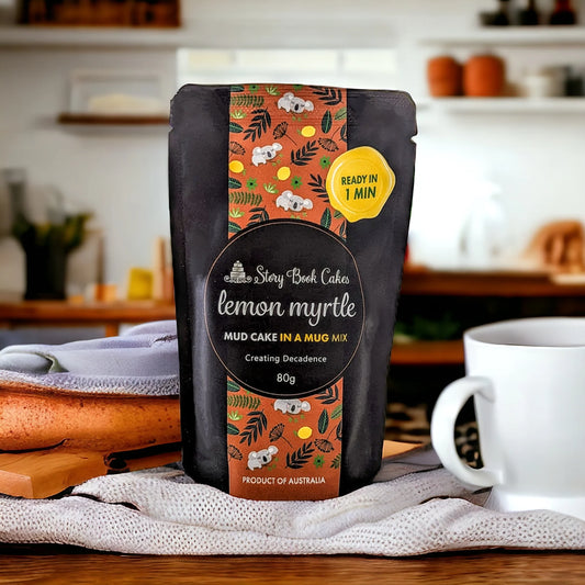 STORYBOOK CAKES - Lemon Myrtle Mud Cake in a Mug