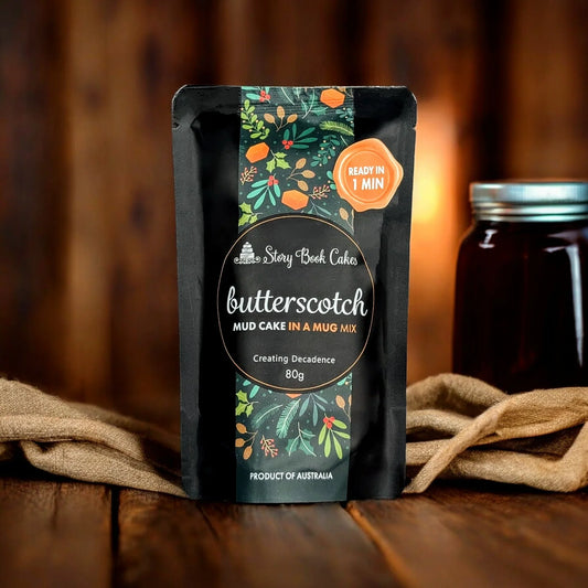 STORYBOOK CAKES - Butterscotch Mud Cake in a Mug