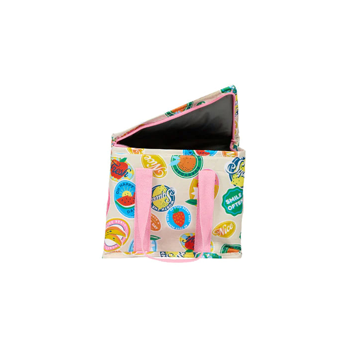 PROJECT TEN - "The Upright"- "Fruit Stickers" Mini Insulated Tote/ Lunch Bag