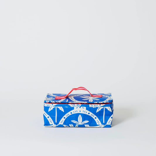 PROJECT TEN - "Blue Palm" Takeaway Insulated Tote/Lunch Bag
