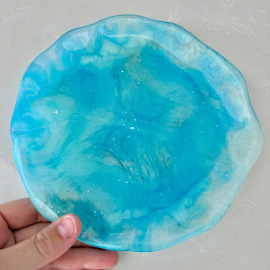 BRENDA STONE ART - Round Rockpool Resin Plate 5