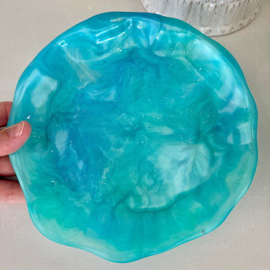 BRENDA STONE ART - Round Rockpool Resin Plate 4