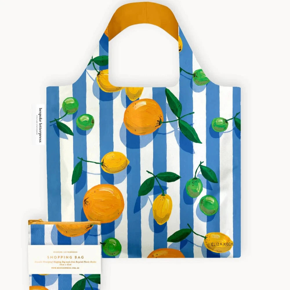 BESPOKE LETTERPRESS - Citrus - Reusable Large Shopping Bag