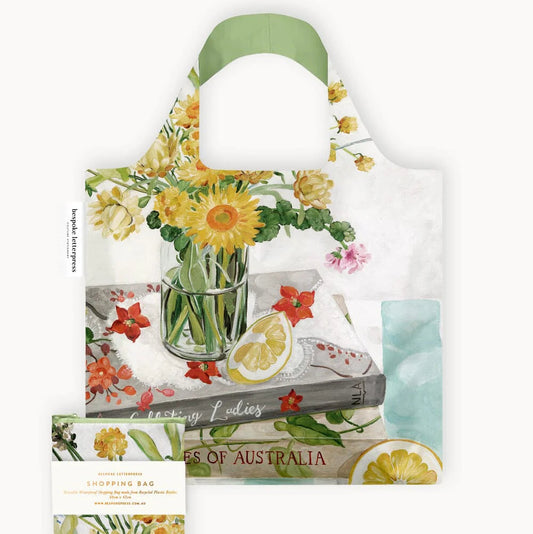 BESPOKE LETTERPRESS - Native Wildflowers - Reusable Large Shopping Bag