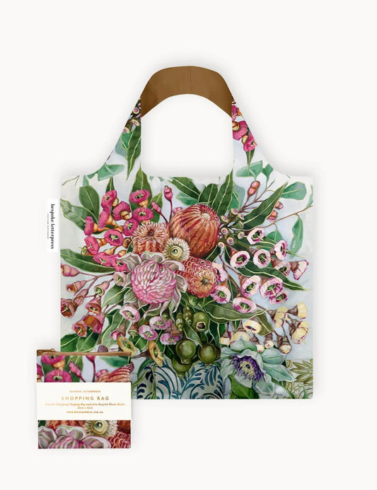 BESPOKE LETTERPRESS - Gum Blossom - Reusable Large Shopping Bag