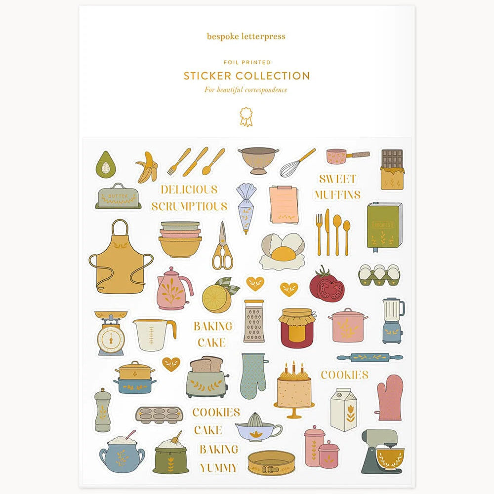 BESPOKE LETTERPRESS - Baking Sticker Sheet