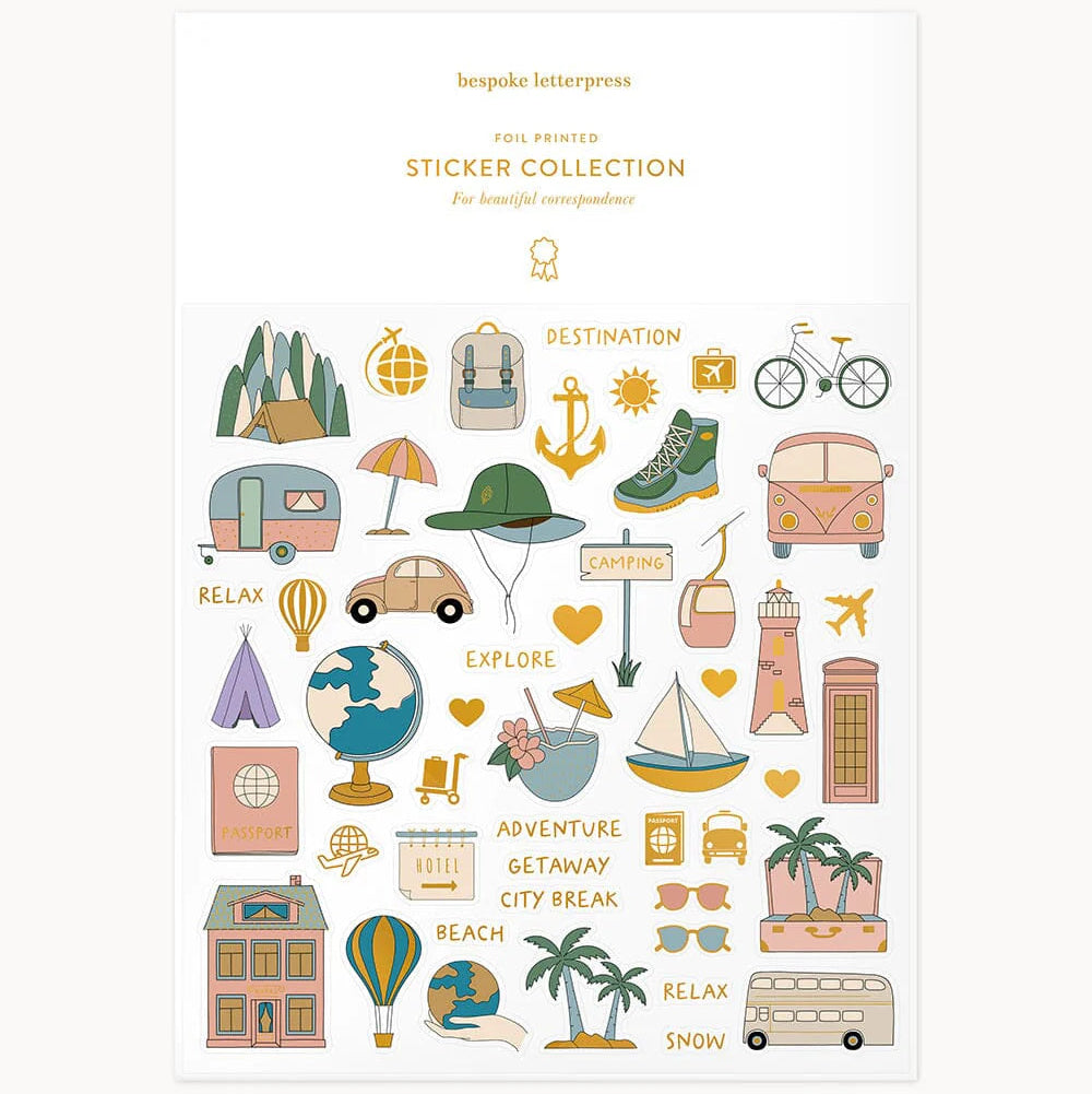 BESPOKE LETTERPRESS - Travel Sticker Sheet