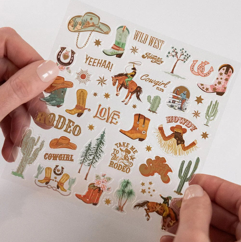 BESPOKE LETTERPRESS - Wild Western Sticker Sheet