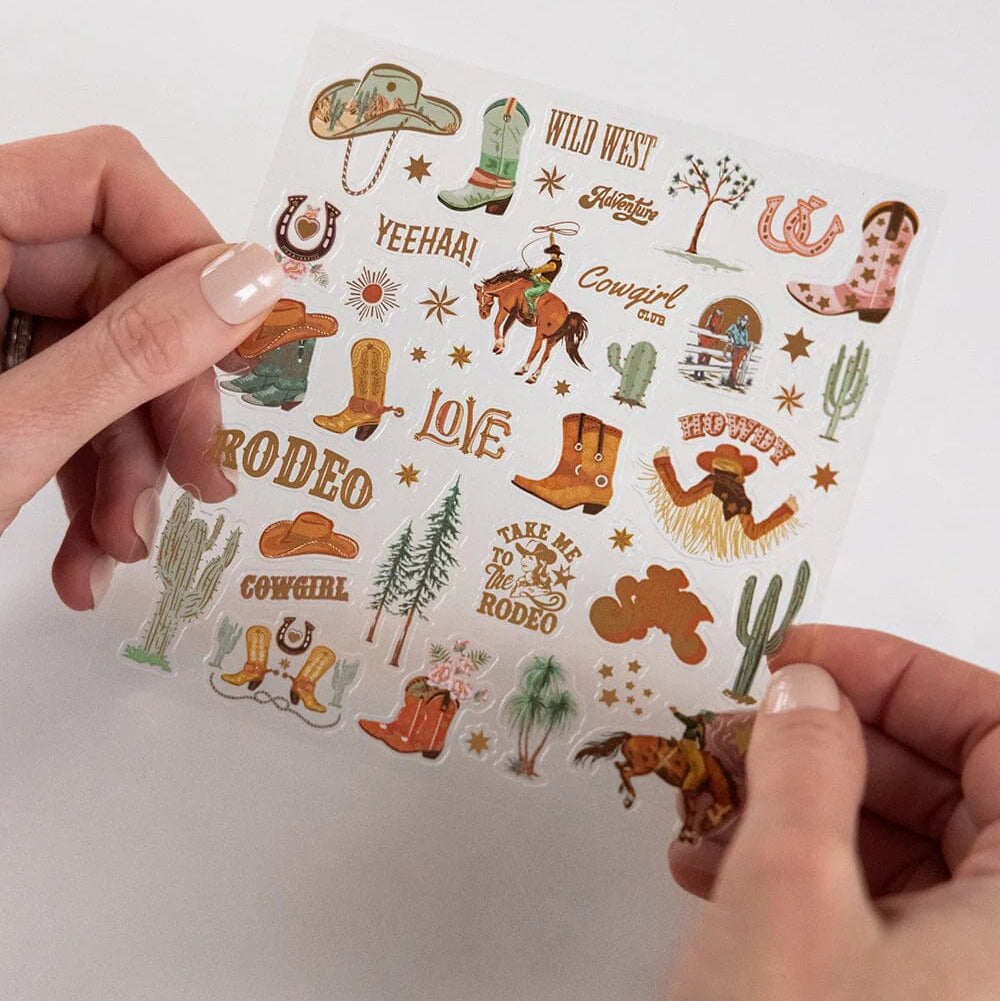 BESPOKE LETTERPRESS - Wild Western Sticker Sheet