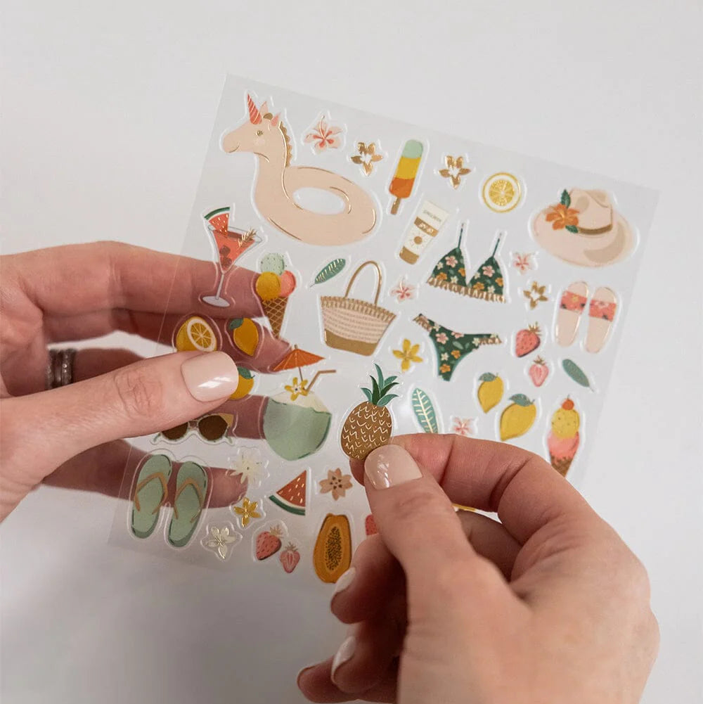 BESPOKE LETTERPRESS - Summer Holidays Sticker Sheet