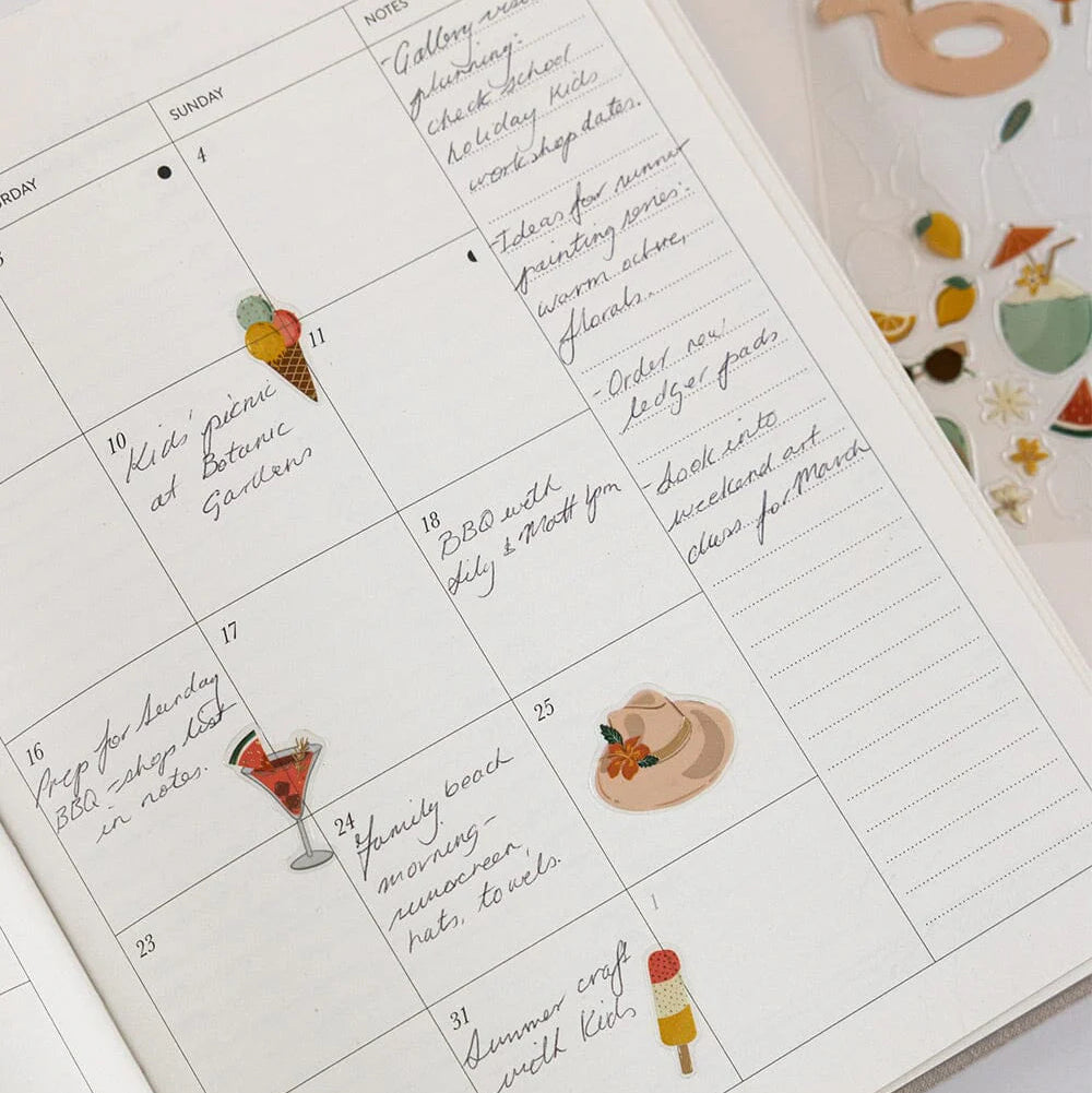 BESPOKE LETTERPRESS - Summer Holidays Sticker Sheet