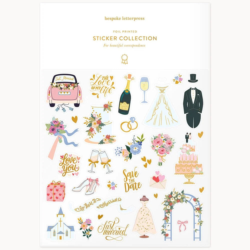 BESPOKE LETTERPRESS - Wedding Sticker Sheet