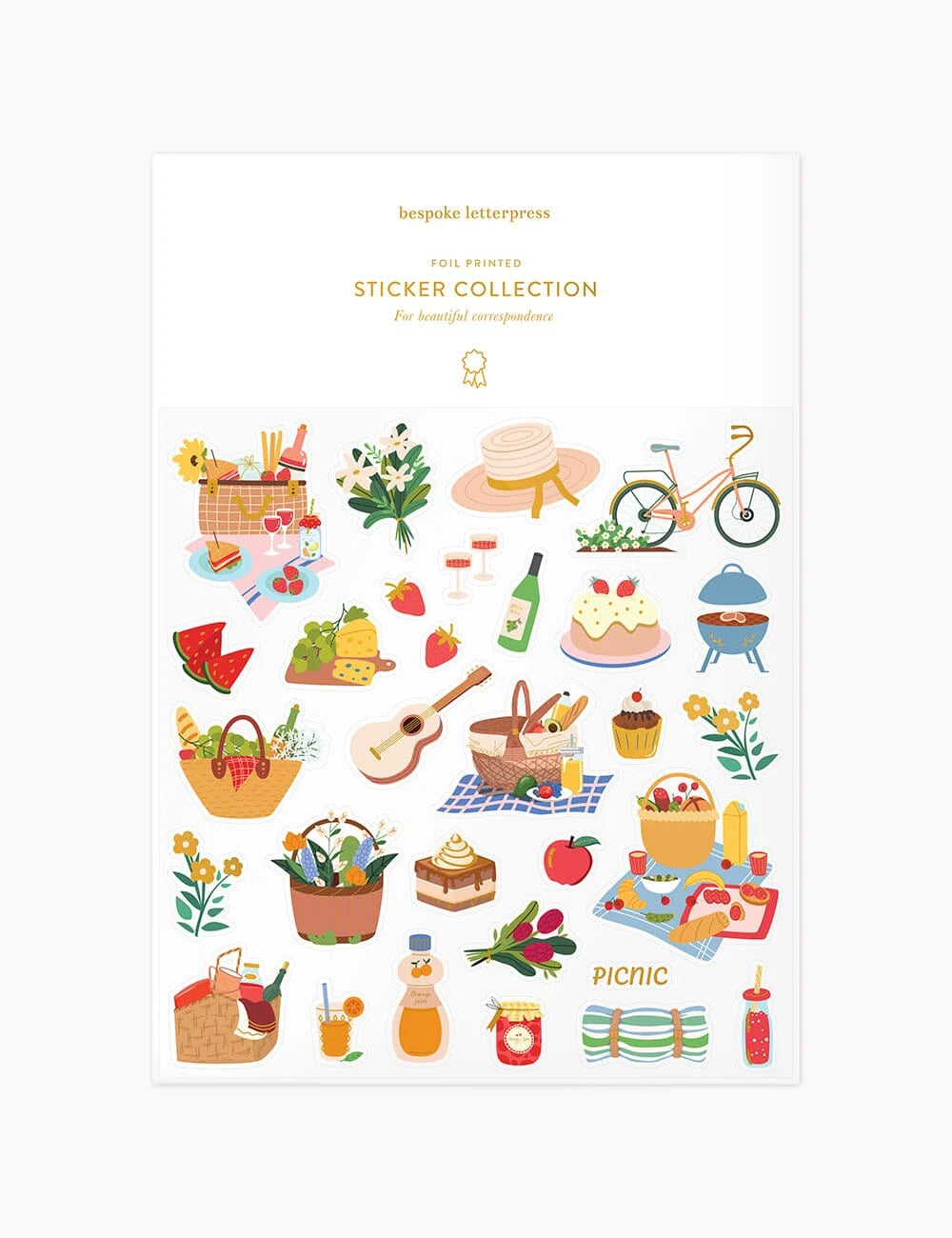 BESPOKE LETTERPRESS - Picnic Sticker Sheet