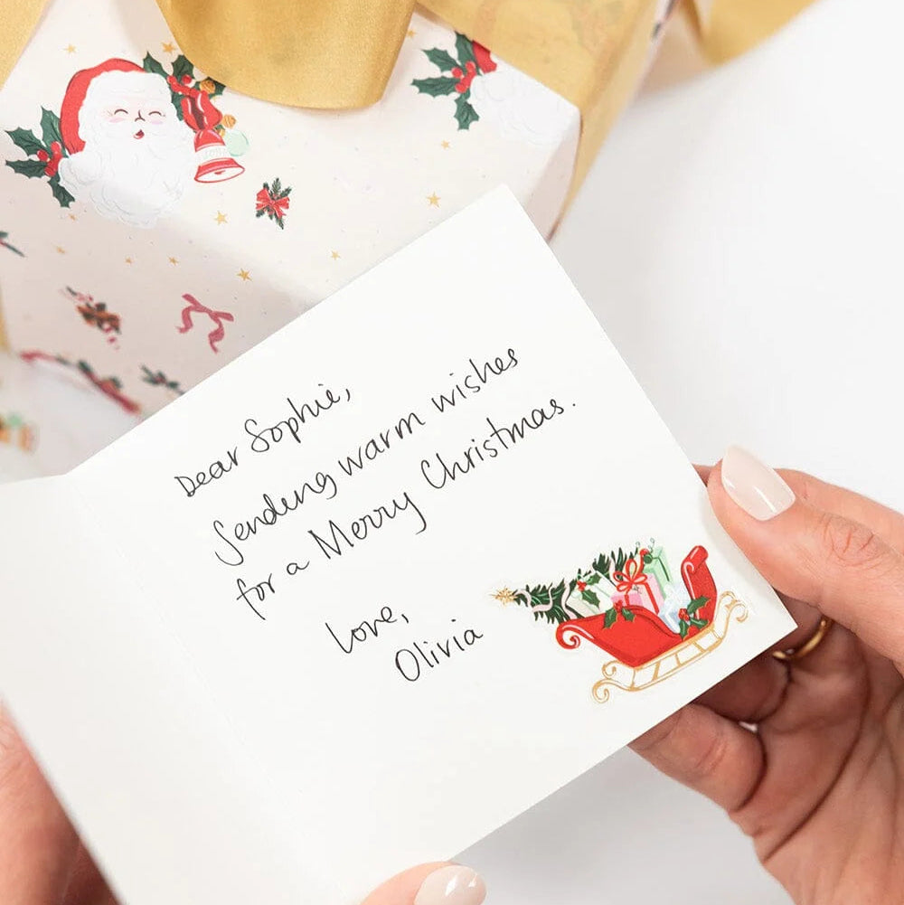 BESPOKE LETTERPRESS - "Christmas Cheerful Santa" Sticker Collection