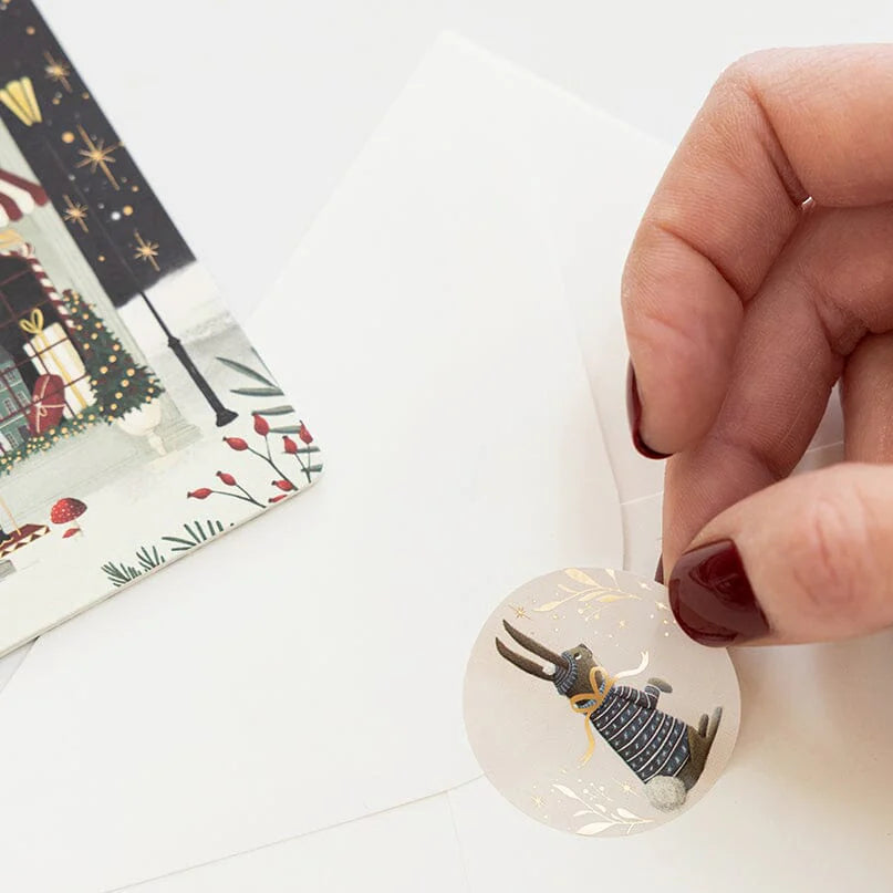 BESPOKE LETTERPRESS - "The Christmas Village" Sticker Pack - 45 stickers
