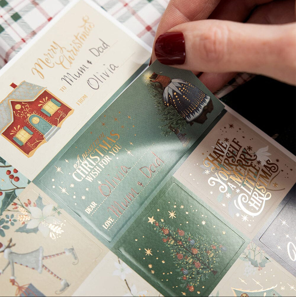 BESPOKE LETTERPRESS - "The Christmas Village" Sticker Pack - 45 stickers