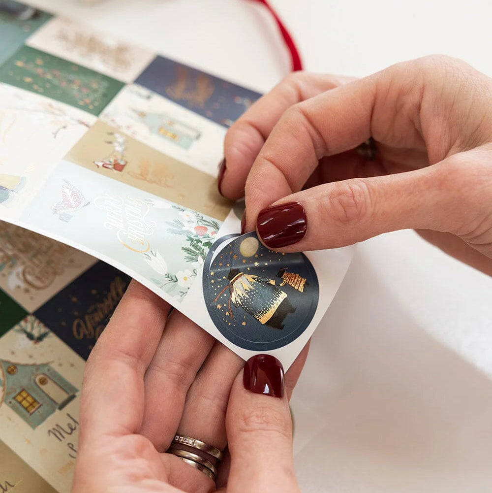 BESPOKE LETTERPRESS - "The Christmas Village" Sticker Pack - 45 stickers