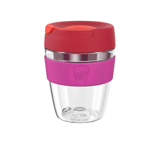 KEEP CUP- Helix Original Clear Plastic- M | 12oz - AFTERGLOW PINK