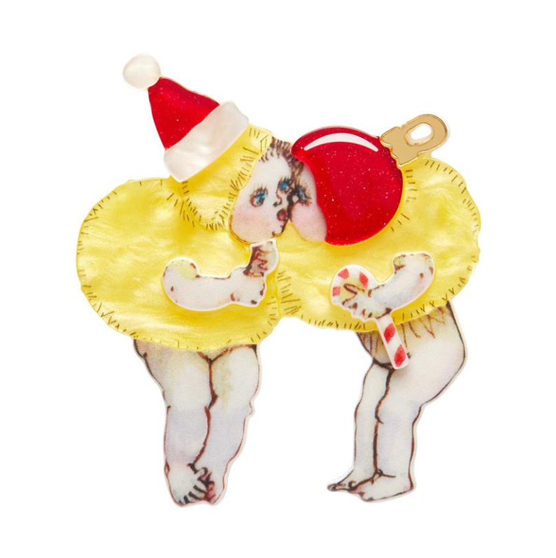 ERSTWILDER x May Gibbs Christmas Collection - Christmas Kisses Brooch