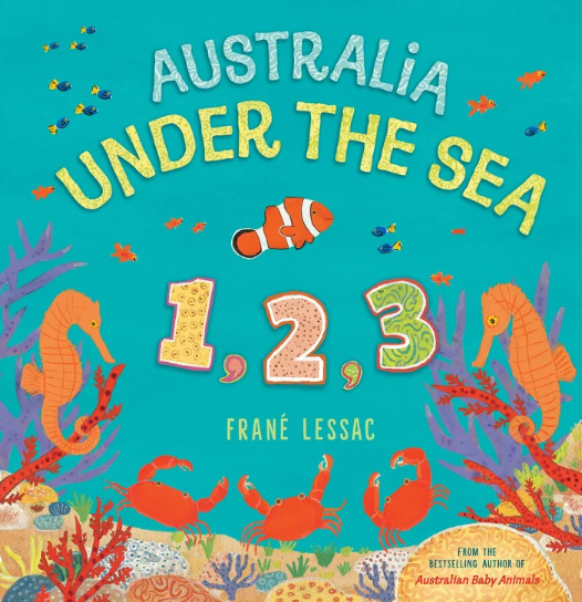 BOOKS & CO - Australia Under the Sea 123 by Frane Lessac- Large Hardcover