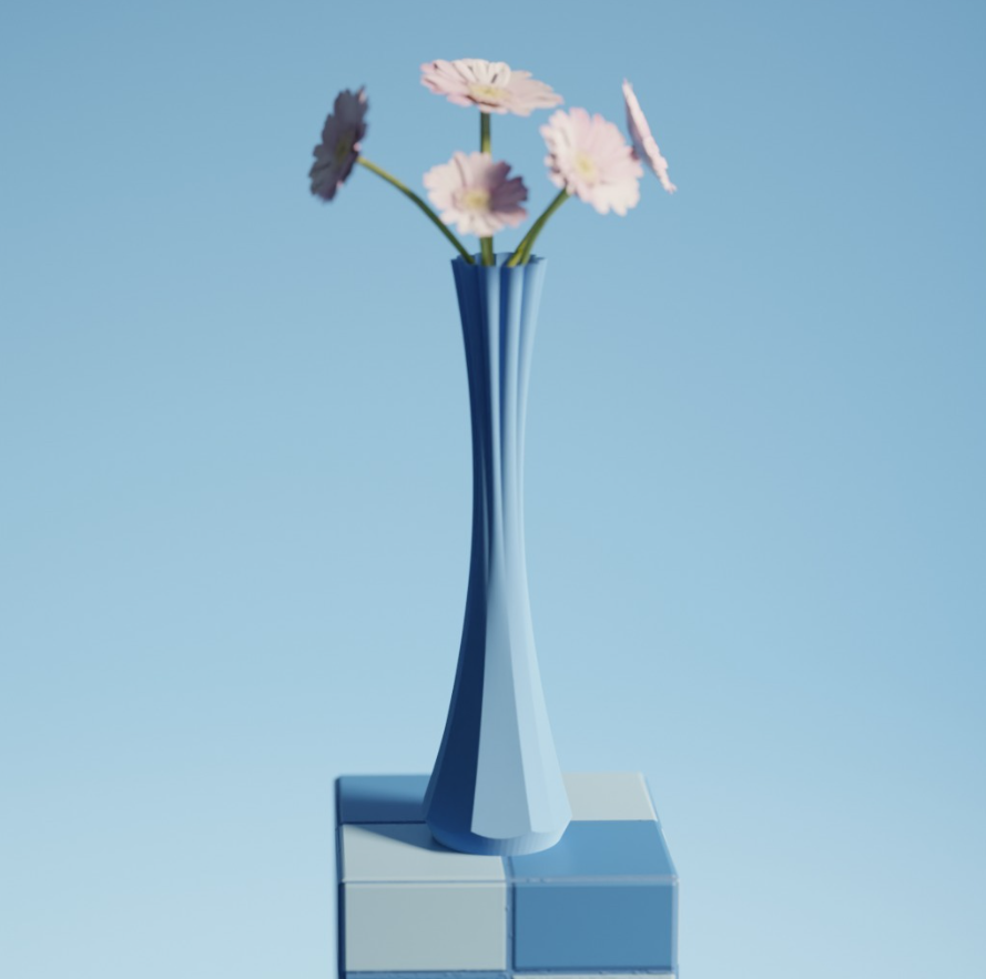 BELFI- Poppy Vase: Blue