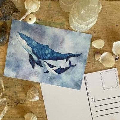 Shanna Trees Creations- Whales Postcard