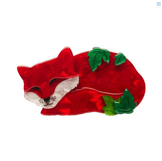 ERSTWILDER - "Snoozing Fox" Brooch - FLEUR HARRIS COLLECTION