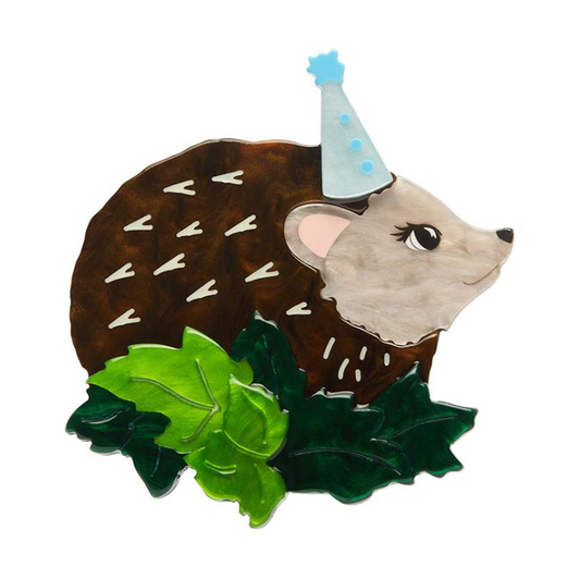 ERSTWILDER - "Party Time Hedgehog" Brooch - FLEUR HARRIS COLLECTION