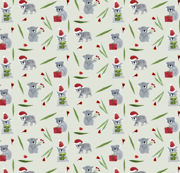 NUOVO - Gift Wrap- Christmas Koalas