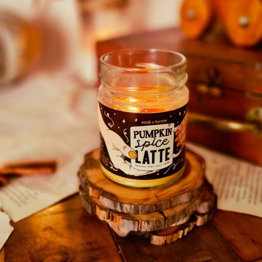 NOOK & BURROW- "PUMPKIN SPICE LATTE" Halloween Candle