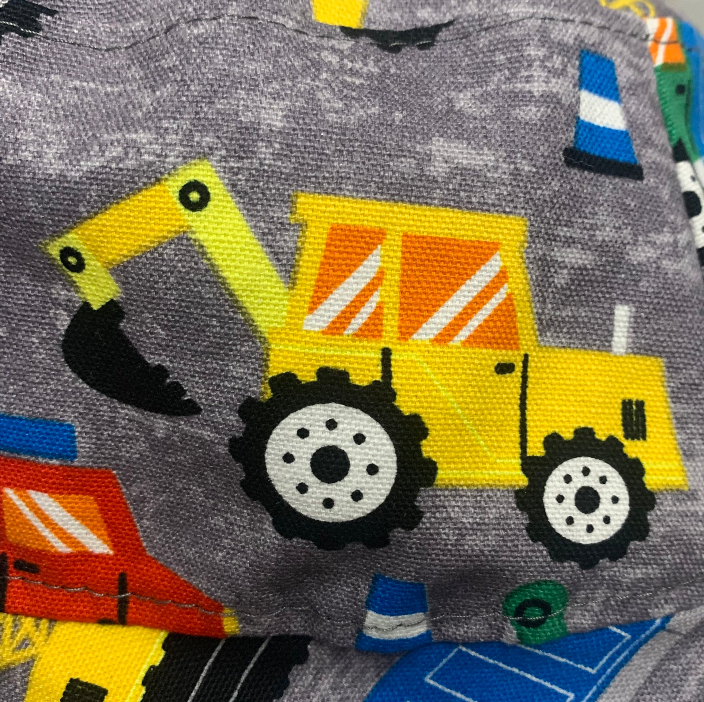 Teacups n Quilts- Trucks & Tractors Fabric Hat- Kids Size Small