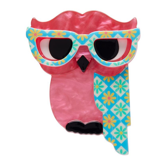 ERSTWILDER - "Waldo the Wacky Wise Owl" Brooch - Fan Favourites