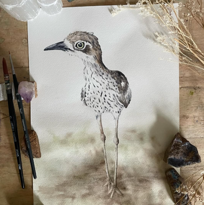 Shanna Trees Creations- "Curlew" Cotton Tea Towel