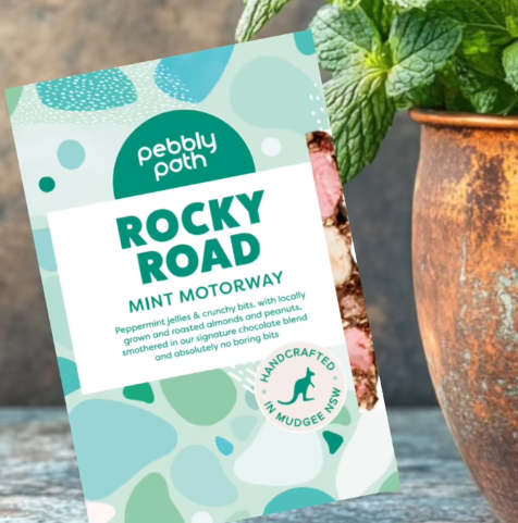 PEBBLY PATH- Rocky Road- Mint Motorway- 200g